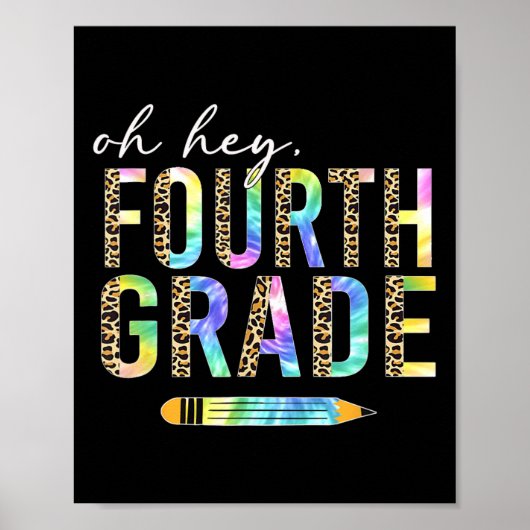 Oh Hey Vierde Graad Terug naar School Student 4e G Poster (Voorkant)