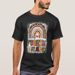 Oh Hey Vierde Grade Leopard Rainbow Bleaching Teru T-shirt