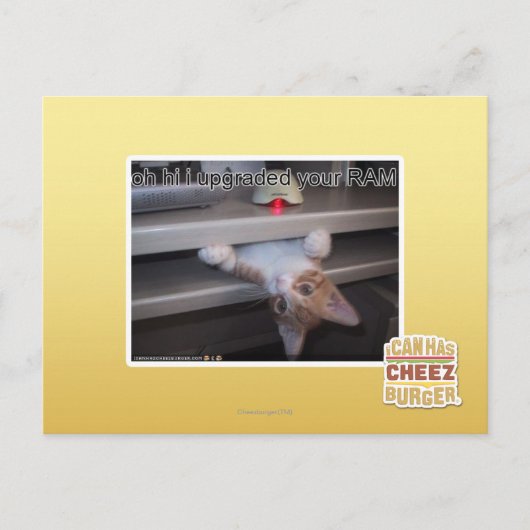 oh hi ik heb je RAM geüpgraded Briefkaart (Voorkant)