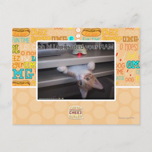 oh hi ik heb je RAM geüpgraded Briefkaart (Voorkant)