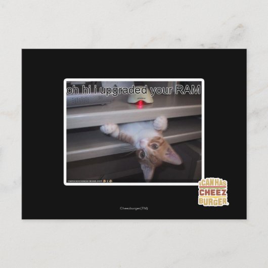oh hi ik heb je RAM geüpgraded Briefkaart (Voorkant)
