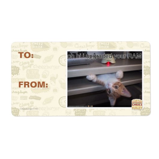 oh hi ik heb je RAM geüpgraded Etiket (Voorkant)