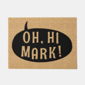 Oh Hi Mark Funny Humoureuze Phrase Speech Bubble Deurmat (Voorkant)