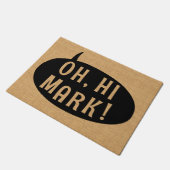 Oh Hi Mark Funny Humoureuze Phrase Speech Bubble Deurmat (Schuin)
