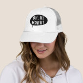 Oh Hi Mark Funny Humoureuze Phrase Speech Bubble Trucker Pet (In situ)