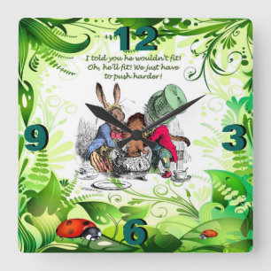 Oh, hij zal passen! 1 vierkante klok