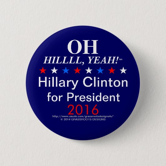 OH HILLLL, JA! RONDE BUTTON 5,7 CM (Voorkant)