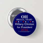OH HILLLL, JA! RONDE BUTTON 5,7 CM (Voorkant /achterkant)