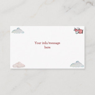 Oh hoe de tijd vliegt retro vliegtuig jongen verja informatiekaartje