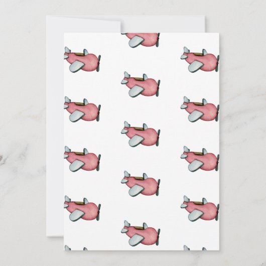 Oh hoe de tijd vliegt retro vliegtuig jongen verja kaart (Achterkant)