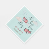 Oh hoe de tijd vliegt retro vliegtuig jongen verja servet (Hoek)