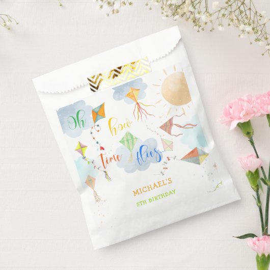 Oh hoe de tijd vliegt waterverf vlieger verjaardag bedankzakje (Gezegeld)