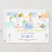 Oh hoe de tijd vliegt waterverf vlieger verjaardag kaart (Voorkant)