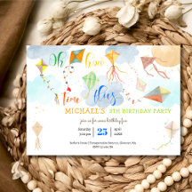 Oh hoe de tijd vliegt waterverf vlieger verjaardag