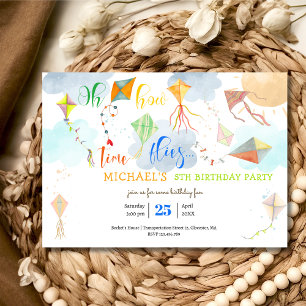 Oh hoe de tijd vliegt waterverf vlieger verjaardag kaart