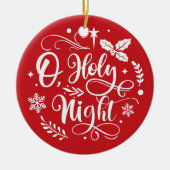 Oh Holly Night | Aangepaste foto-minimalistische k Keramisch Ornament (Voorkant)