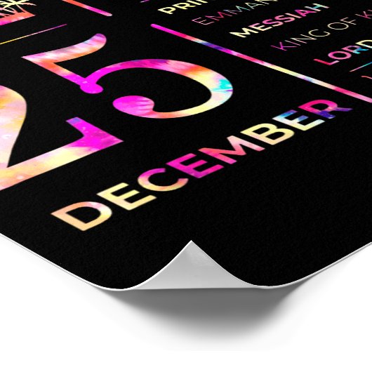 Oh Holy Night 25 December Christmas Christian Nati Poster (Hoek)