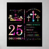 Oh Holy Night 25 December Christmas Christian Nati Poster (Voorkant)