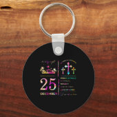 Oh Holy Night 25 December Christmas Christian Nati Sleutelhanger (Voorkant)