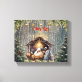 Oh Holy Night: A Timeless Nativity Scene Canvas Pr (Voorkant)