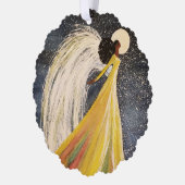 Oh Holy Night Angel Paper Ornament Kaart (Links)