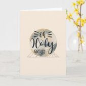 Oh Holy Night Blank Kerst Kaart (Gele Bloem)
