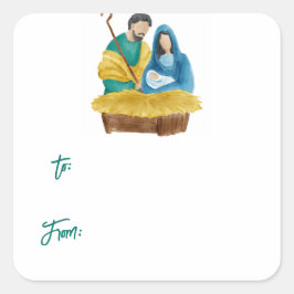 Oh Holy Night Christmas Gift Label Sticker