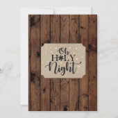 Oh Holy Night Christmas Party Feestdagen Carols Kaart (Achterkant)