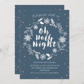 Oh Holy Night Christmas Party Uitnodiging (Voorkant / Achterkant)
