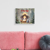 Oh Holy Night: een tijdloze kerststal Canvas Afdruk (Insitu (Woonkamer))