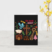 Oh Holy Night Jesus Is The Reason Christian Christ Kaart (Gele Bloem)