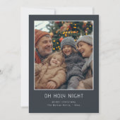 Oh Holy Night Joyful Christelijke Familiefoto Feestdagenkaart (Voorkant)