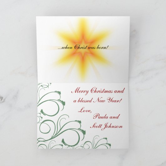 Oh Holy Night Kerstfeest Kaart (Binnen)