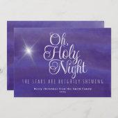 Oh Holy Night Kerstmis vakantie Kaart (Voorkant / Achterkant)