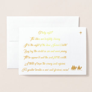 Oh Holy Night Lyrics Folie Kerst Kaart