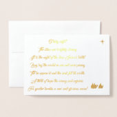 Oh Holy Night Lyrics Folie Kerst Kaart (Voorkant met envelop)