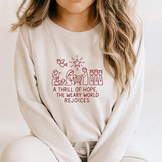Oh Holy Night Nativity a Thrill of Hope Christmas Trui