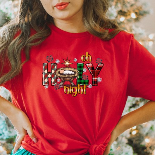 Oh Holy Night Nativity Scene T-shirt