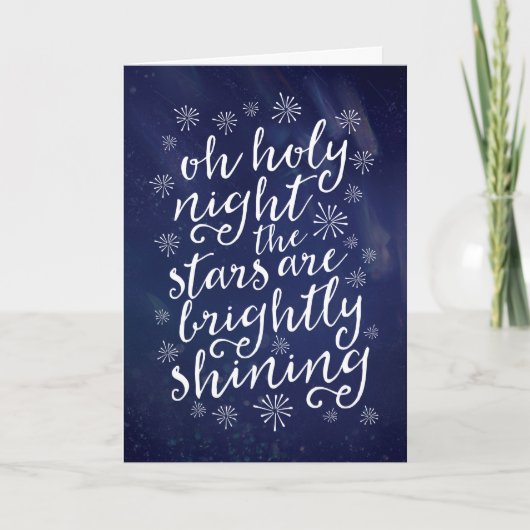 Oh Holy night starry sky Christmas Kaart (Voorkant)