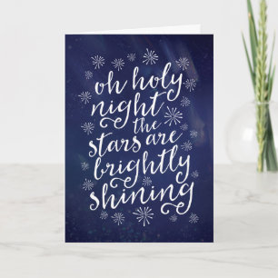 Oh Holy night starry sky Christmas Kaart