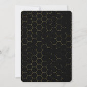 Oh Honey Bee Black Gold Trouwjurk Custom Kaart (Achterkant)