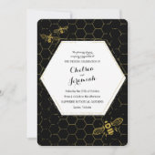 Oh Honey Bee Black Gold Trouwjurk Custom Kaart (Voorkant)