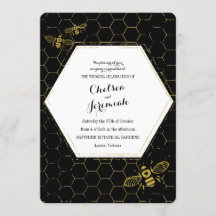 Oh Honey Bee Black Gold Trouwjurk Custom