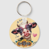 Oh Honey, I'm That Heifer - Pucker Up Lips Koe Sleutelhanger (Achterkant)