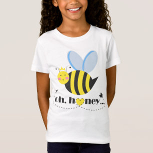Oh Honey Valentijns  bijenkoningin karakter met ti T-shirt
