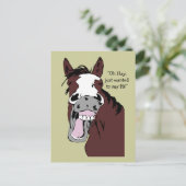 Oh hooi wilde enkel hallo de Cartoon van het Paard Briefkaart (Staand voorkant)