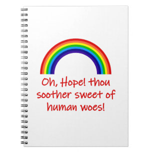 Oh HOpe Thou Soother Sweet Notitieboek