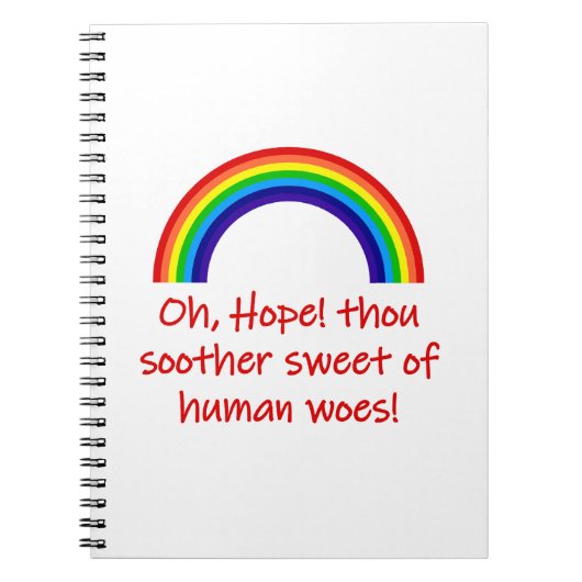 Oh HOpe Thou Soother Sweet Notitieboek (Voorkant)
