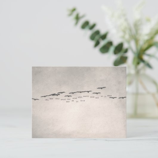 "oh, how they trust" briefkaart (Staand voorkant)