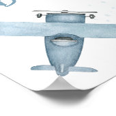 Oh How Time Flies Airplane Birthday Party Welcome Poster (Hoek)